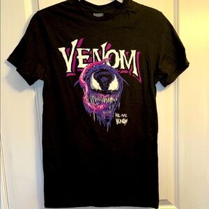 Marvel Black and Purple Venom Short Sleeve Tee